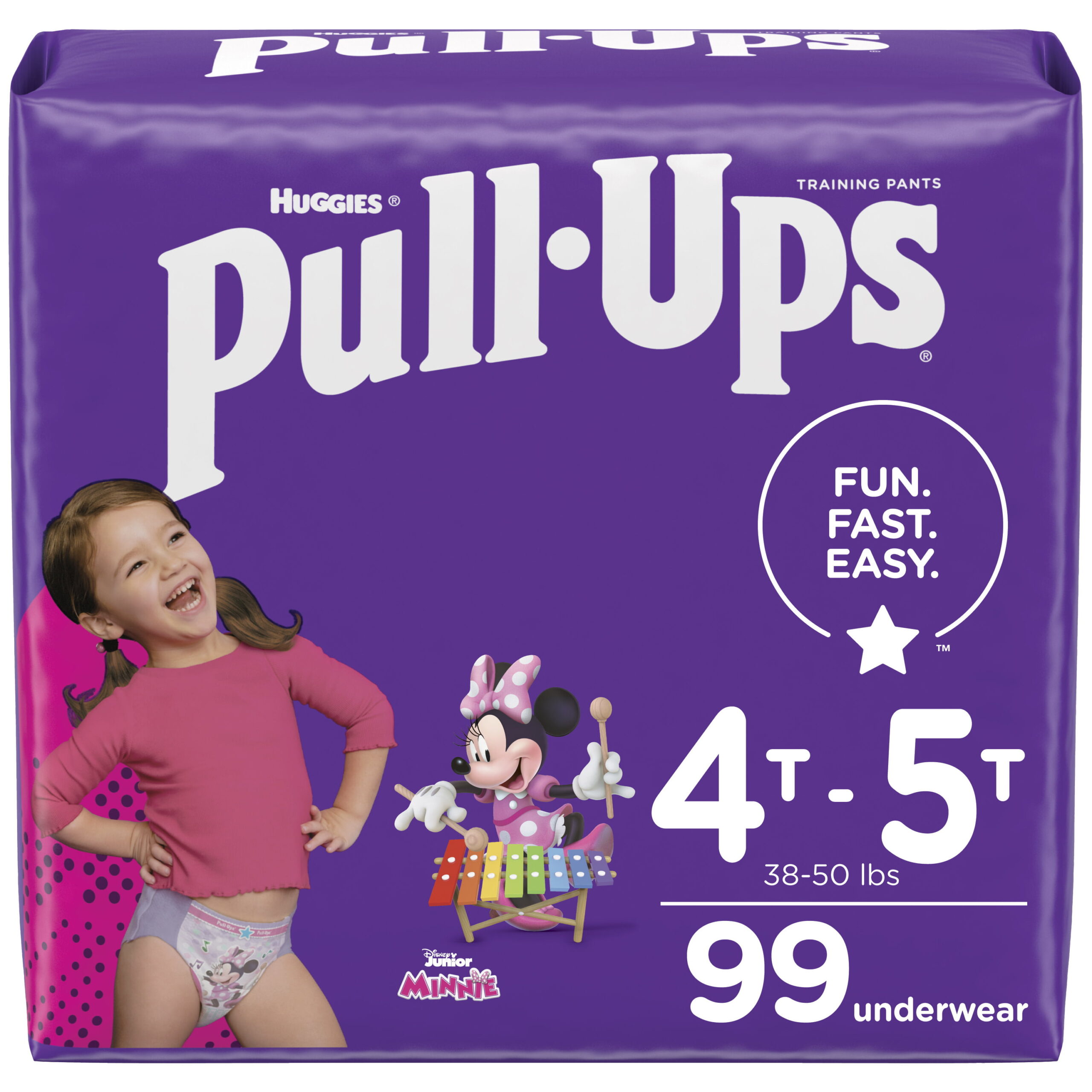 Huggies Pull-Ups Girls- Potty Training Pants. 99 Count. 4T-5T (38-50 lb.)