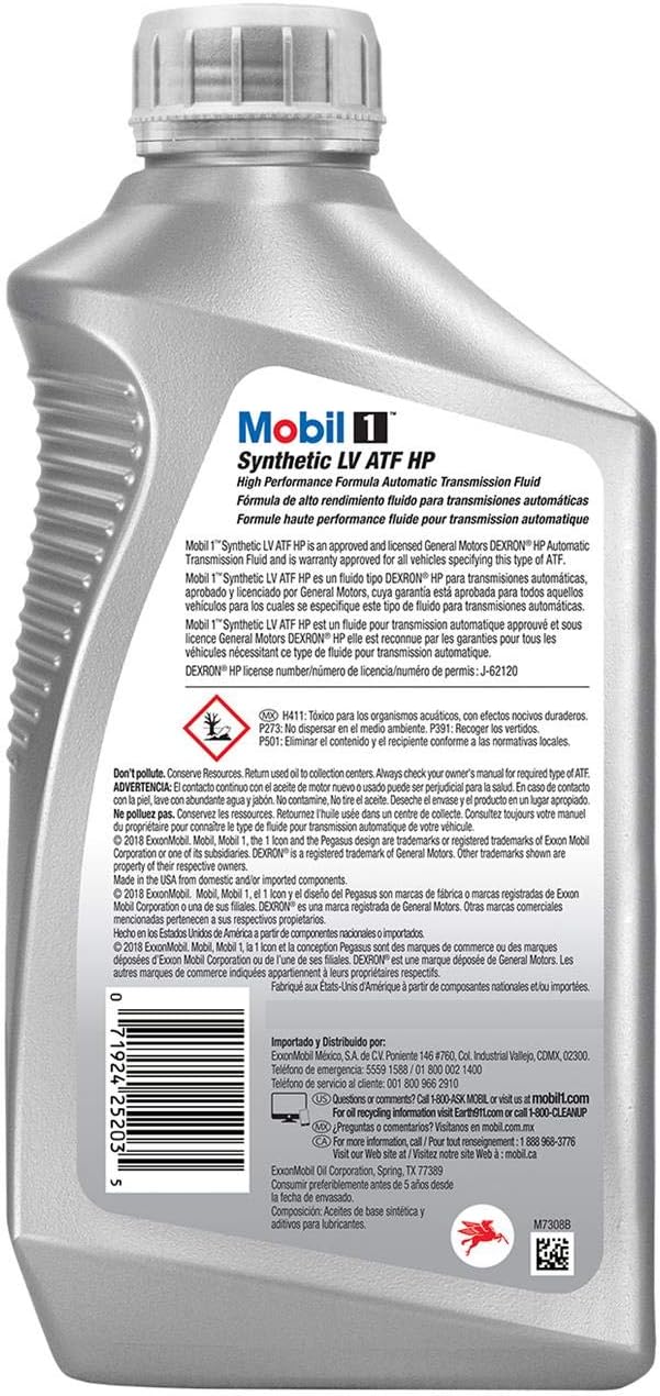 Mobil 1 Synthetic LV ATF HP Case 6 x 1 Quart