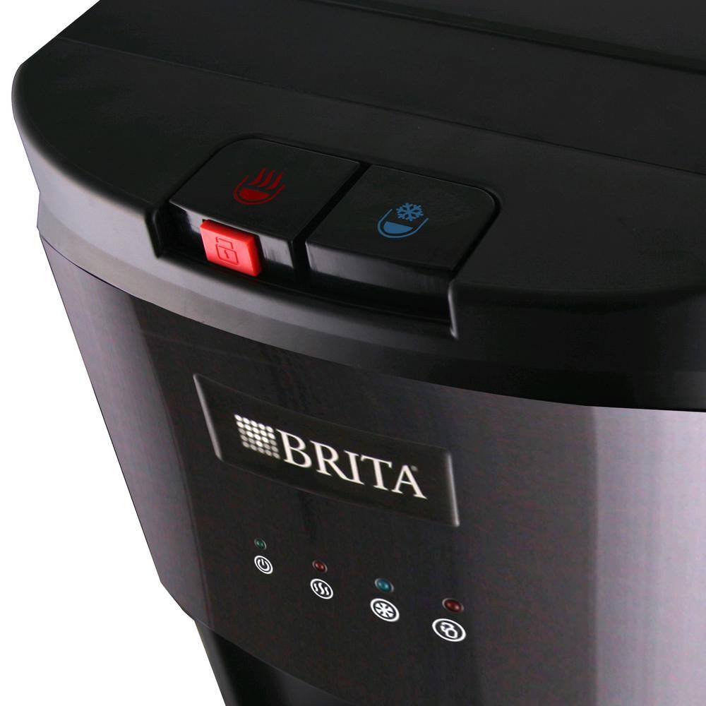 Brita TCL-BR-1 Bottom-Loading Water Cooler. Built-In Filter. Black-Stainless-Steel Never Buy Plastic Bottled Water Again. ENERGY STAR