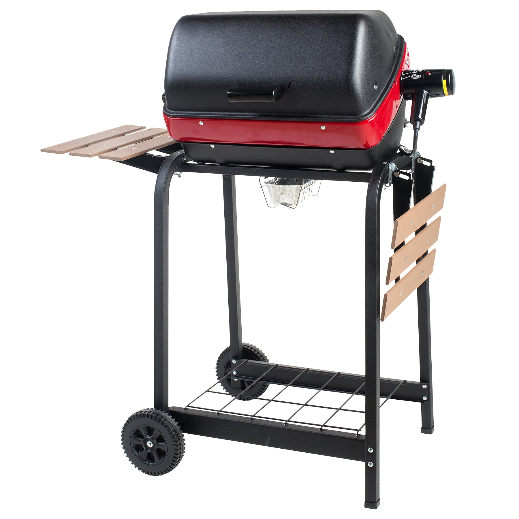 Americana 9325U8.181 Portable Electric Cart Grill with Two Folding Tables. Red