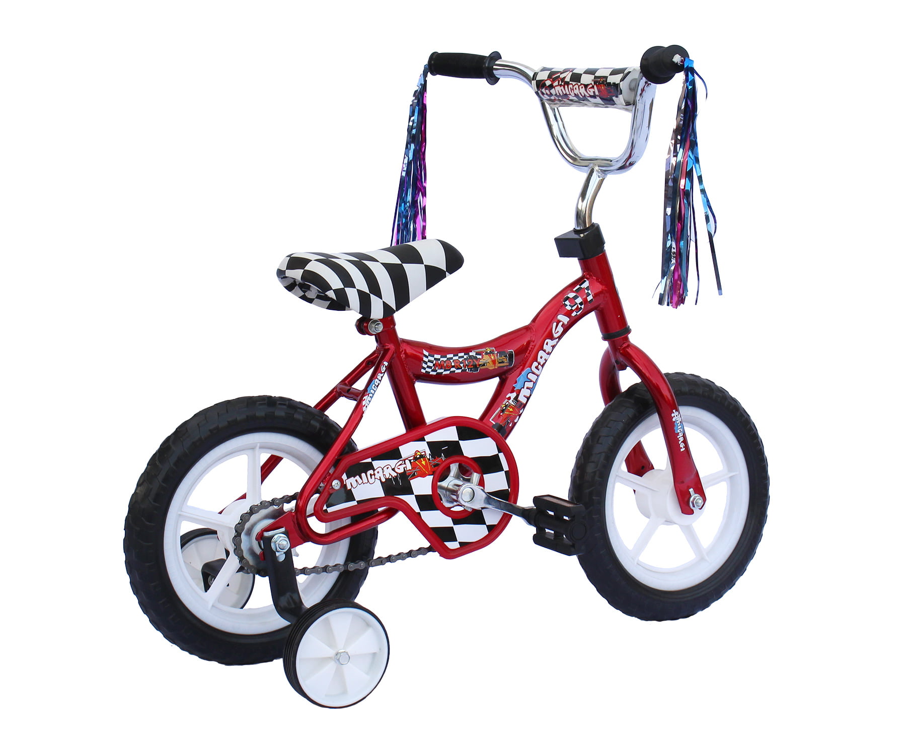 Wonder Wheels 12 In. Boy-s or Girl-s BMX Bicycle S-Type Frame EVA Tire No Brake Bike Kid-s Bike - Red