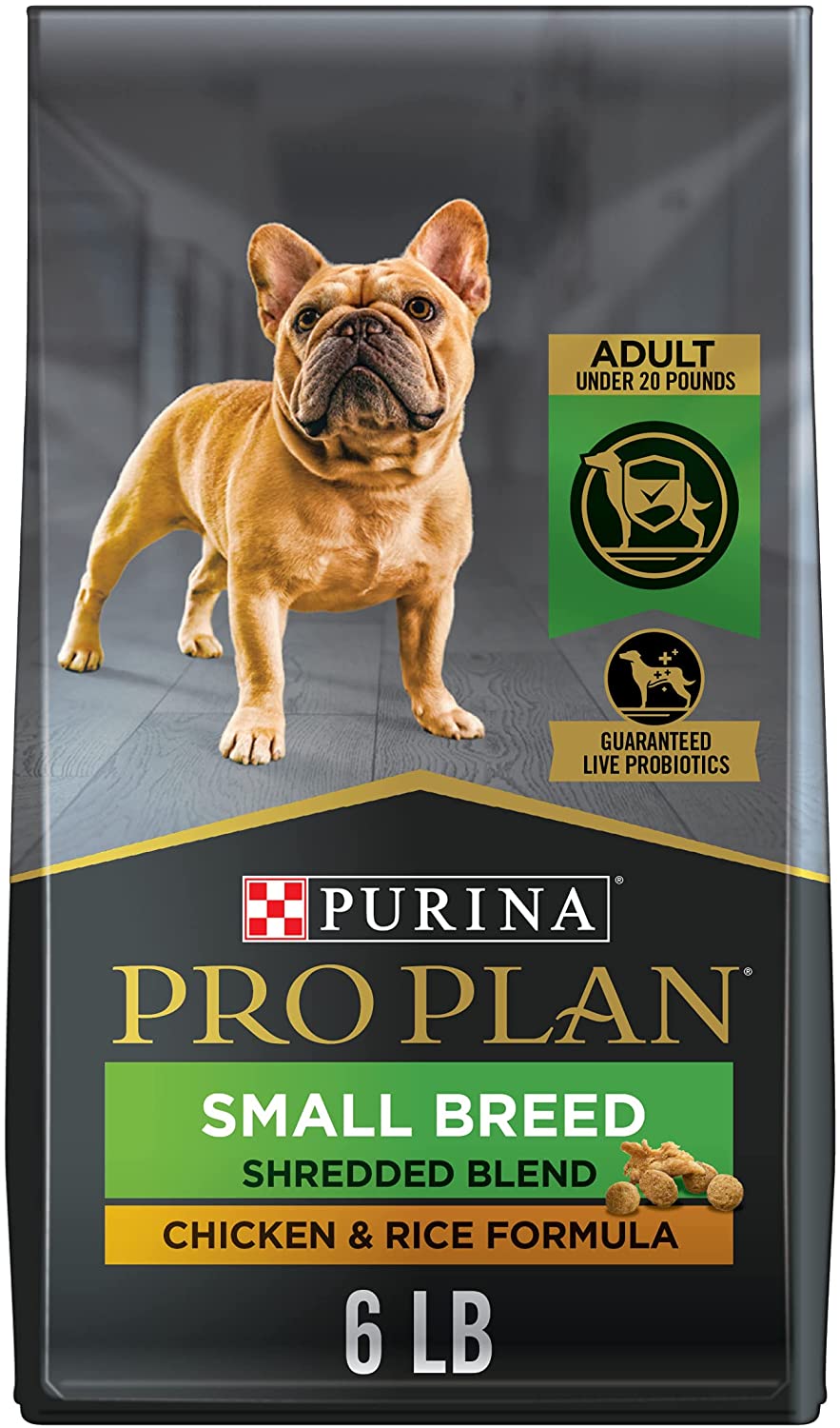 Purina Pro Plan Small Breed Shredded Formula Adult Dry Dog Food. Chicken & Rice Shredded Blend. 6 lb. Bag
