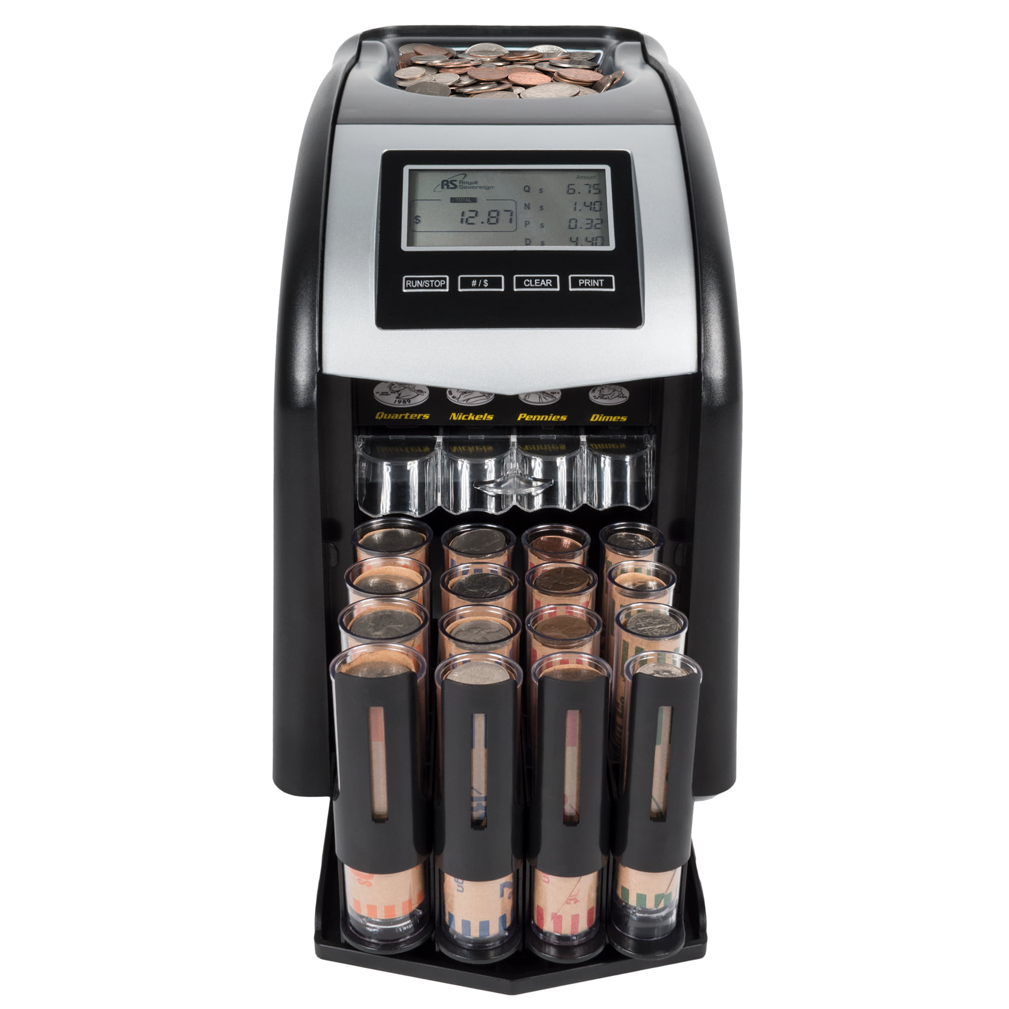 Royal Sovereign 4 Row Electric Coin Counter with Digital Counting Display (FS-44N)