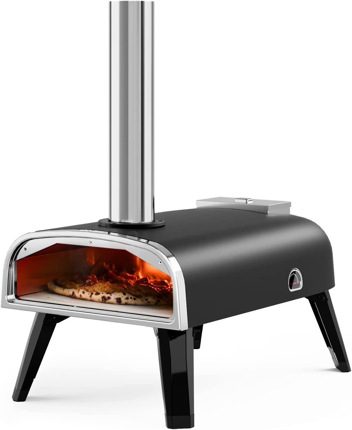 aidpiza Pizza Oven Outdoor 12″ Wood Fired Pizza Ovens Pellet Pizza Stove for Outside. Portable Stainless Steel Pizza Oven for Backyard Pizza Maker Portable Mobile Outdoor Kitchen