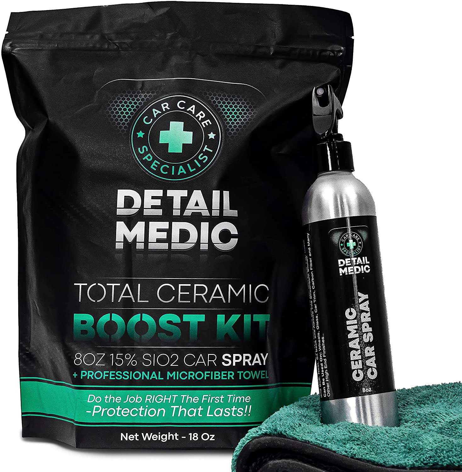 DETAIL MEDIC 15% Ceramic Coating for Cars Bundle. Total Ceramic Boost Car Care Kit