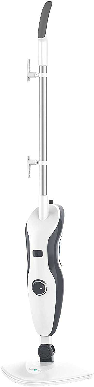 True & Tidy. Multi-Surface Heavy Duty Steam Mop. Includes Steam Mop. 2 Steam Mop Pads and Carpet Glider. STM-500. Gray