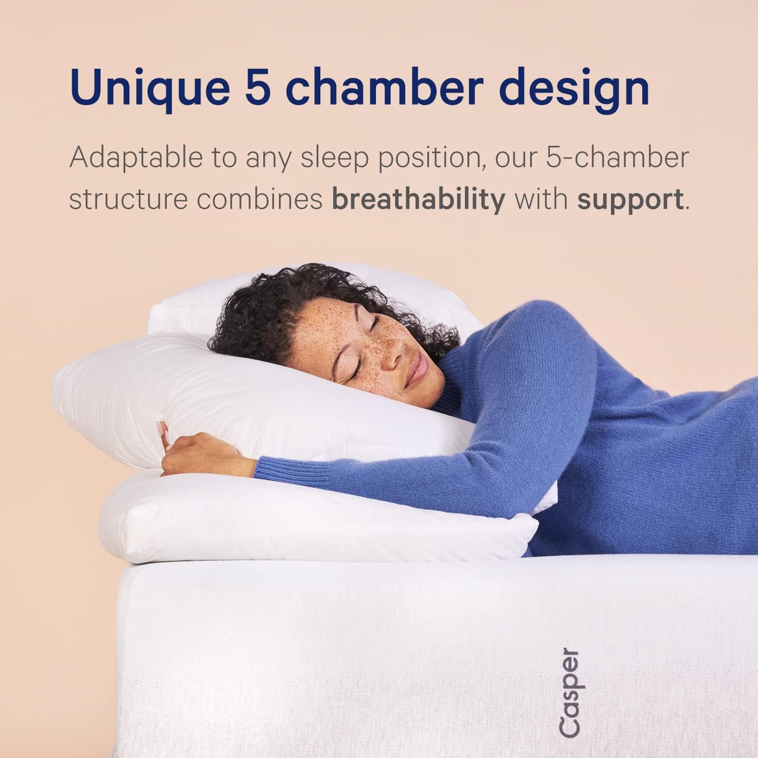 Casper Sleep Down Pillow for Sleeping. Standard. White. Two Pack