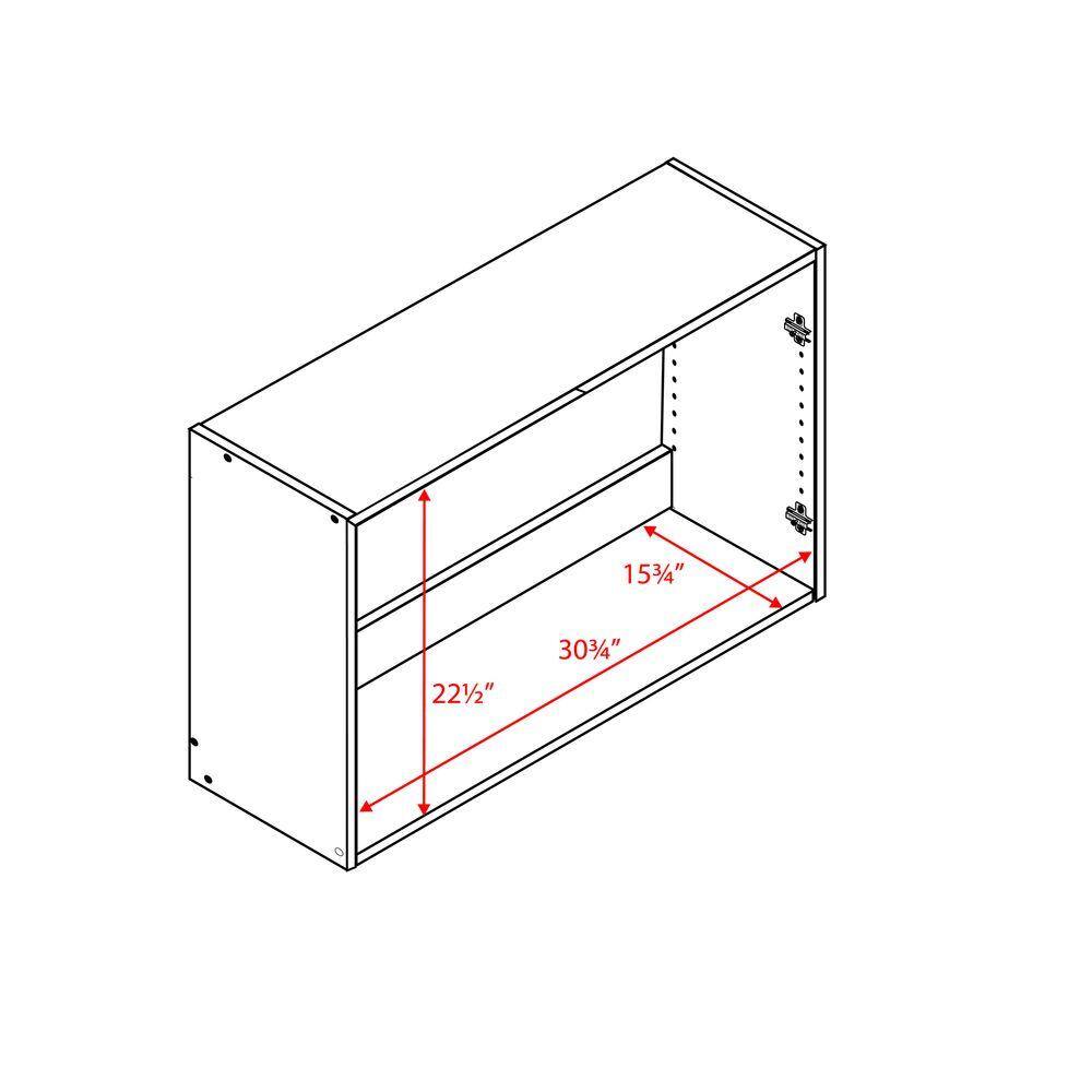 Prepac Elite 32 in. Wood Laminate Cabinet in White