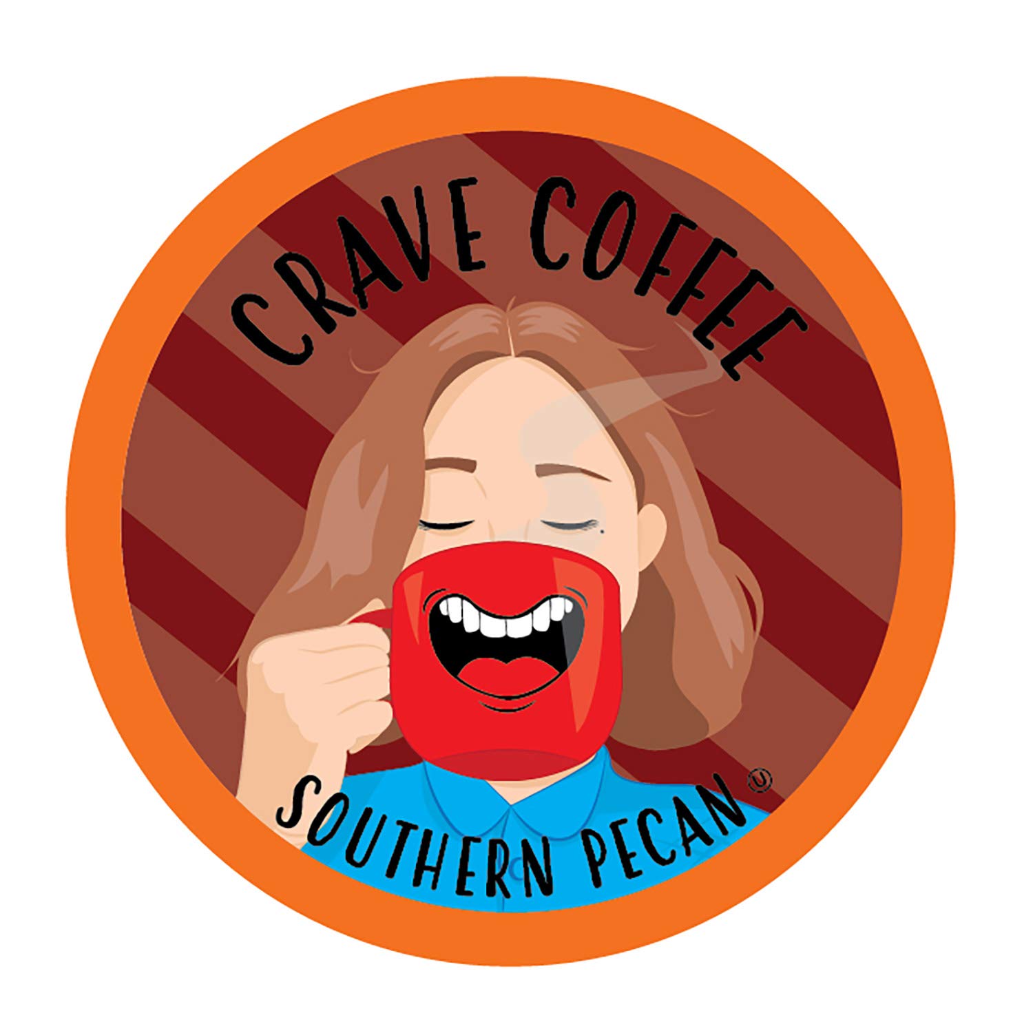 Crave Beverages Flavored Coffee Pods. Compatible with 2 K-Cup Brewers. Southern Pecan. 40 Count