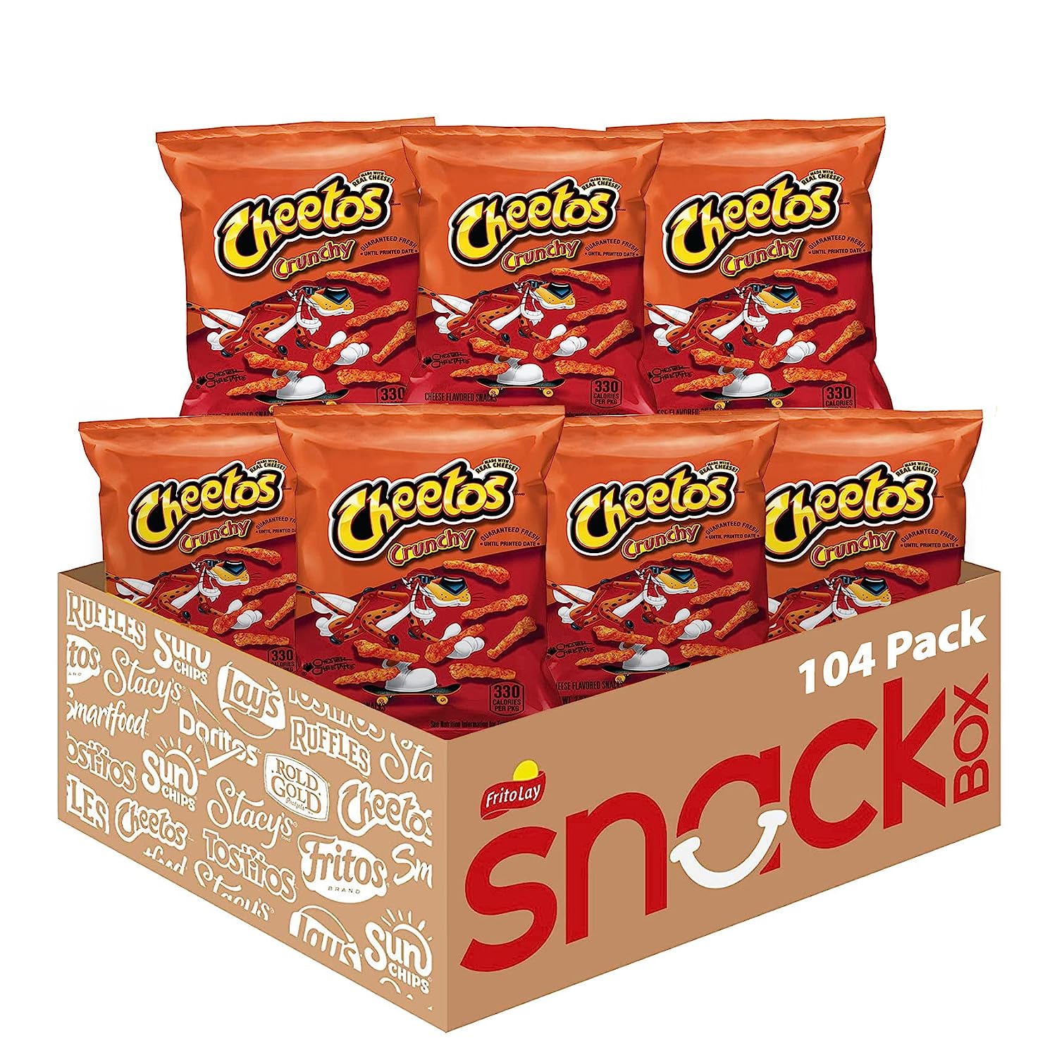 Cheetos Crunchy Cheese Flavored Snacks. 1 Ounce (Pack of 104)