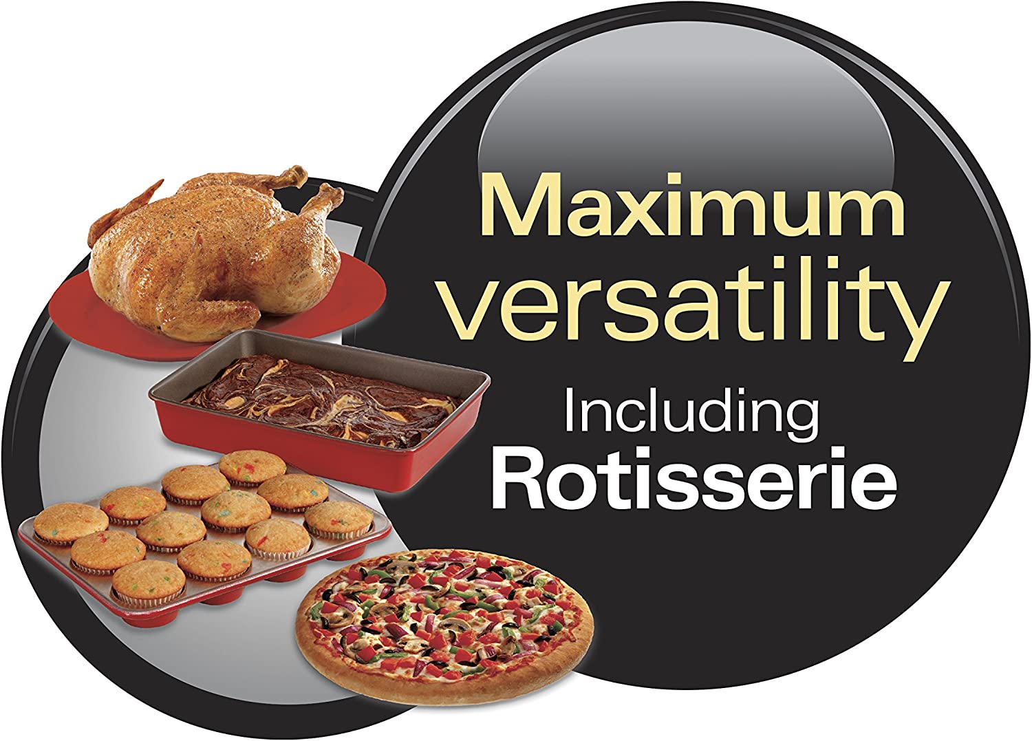 Hamilton Beach Countertop Rotisserie Convection Toaster Oven. Extra-Large. Stainless Steel (31103DA)