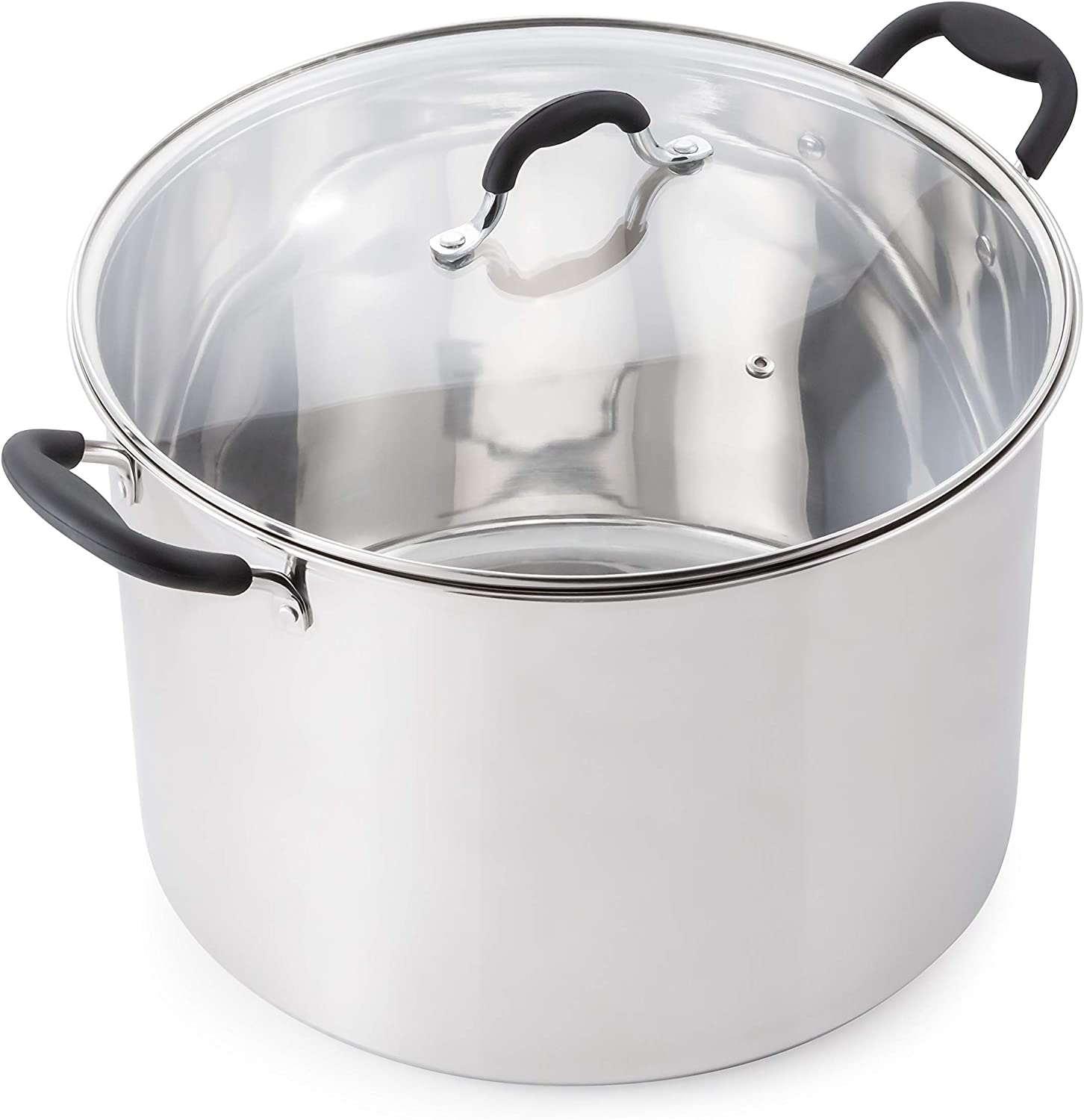 McSunley Water Bath Canner with Glass Lid. Induction Capable. 21.5Qt. Stainless Steel