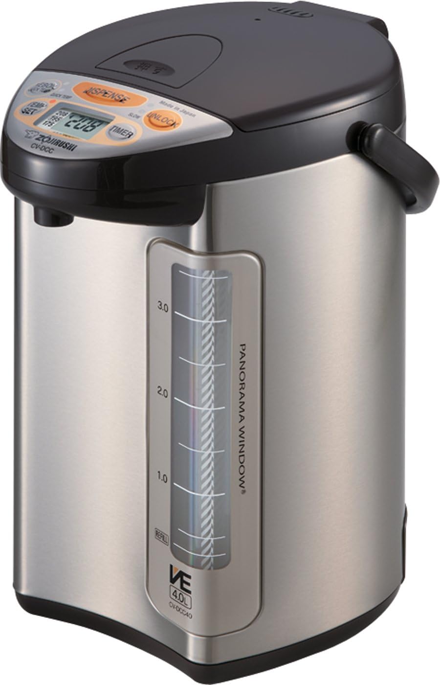 Zojirushi 586361-CV-DCC40XT America Corporation Ve Hybrid Water Boiler And Warmer. 4-Liter. Stainless Dark Brown