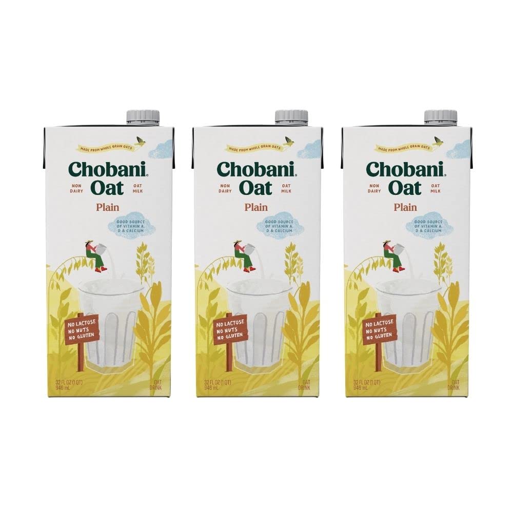 Chobani Oat Milk. 32 Ounce (Pack of 3)