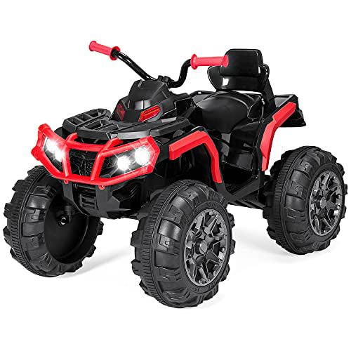 Best Choice Products 12V Kids Ride-On Electric ATV. 4-Wheeler Quad Car Toy w/ Bluetooth Audio. 3.7mph Max Speed. Treaded Tires. LED Headlights. Radio - Red