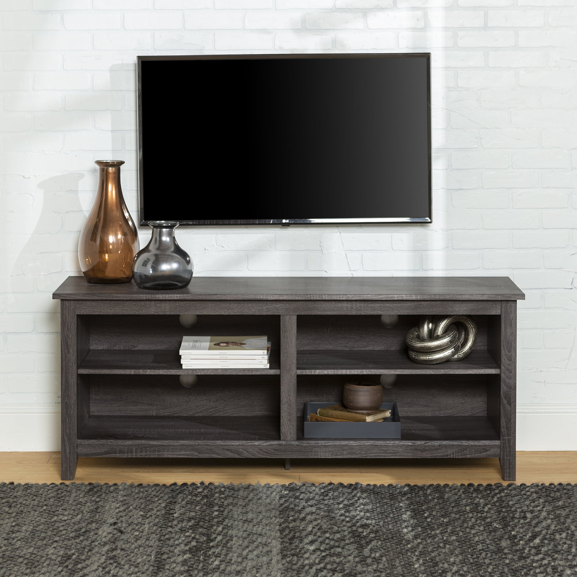 Manor Park Wood Entertainment Center for TVs up to 64″. Charcoal