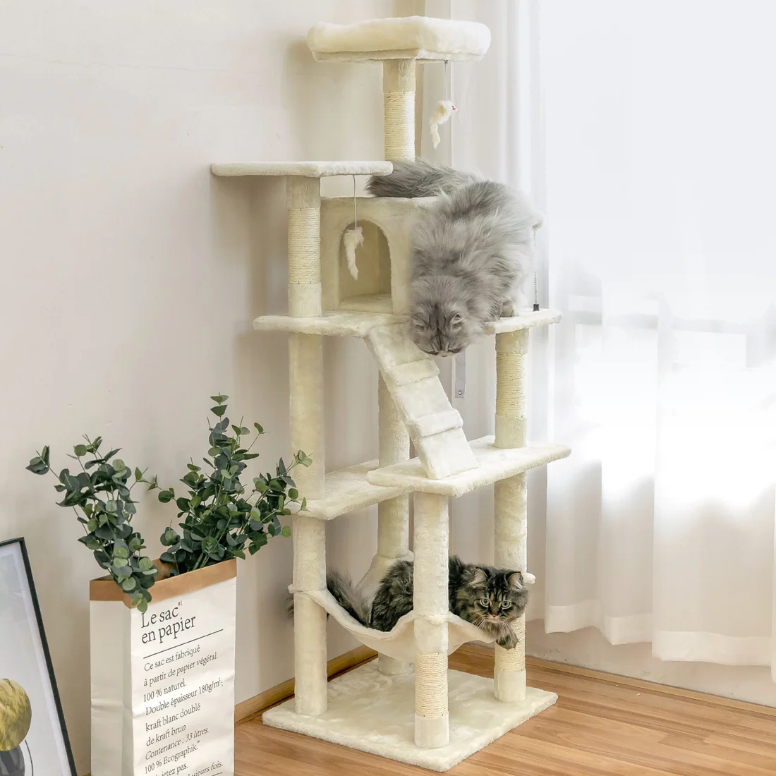 64″ Large Cat Condo (Beige)