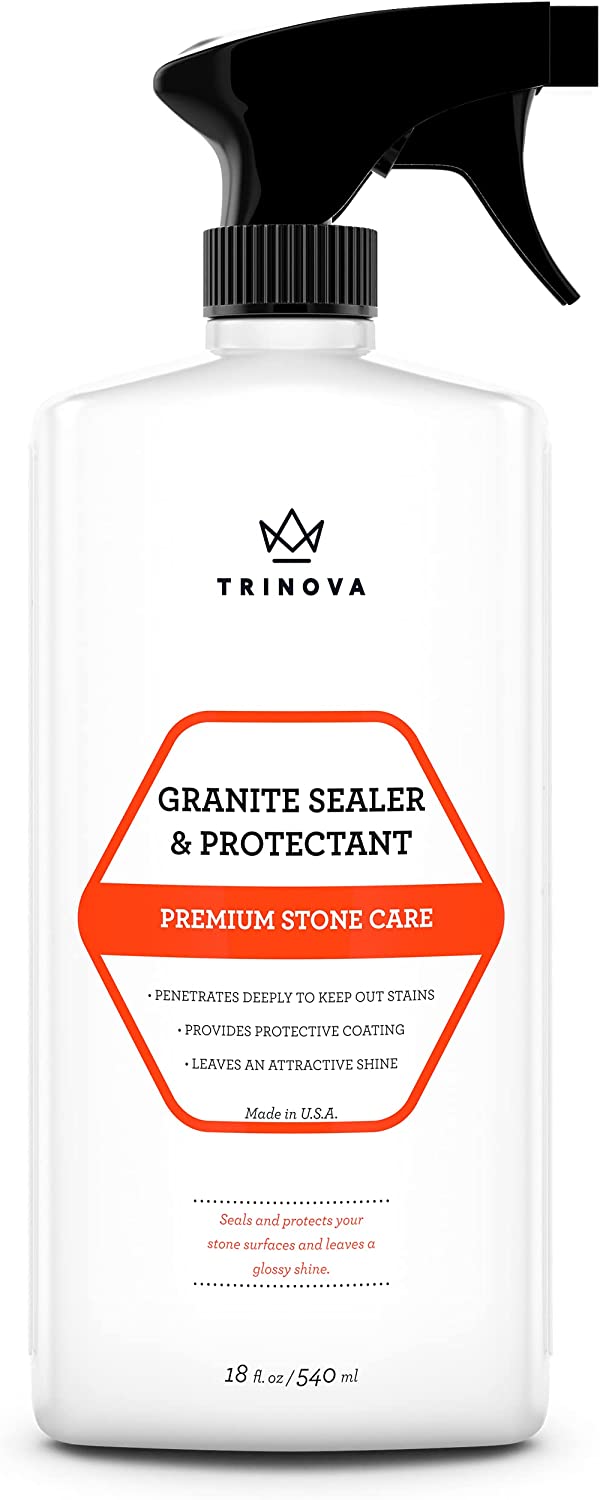 TriNova Granite Sealer & Protector. Best Stone Polish. 18 OZ