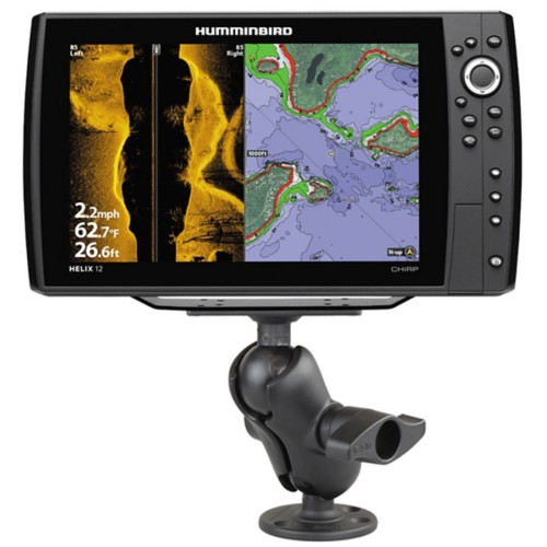 RAM Drill-Down Double Ball Mount for Humminbird Helix 9. 10 & 12