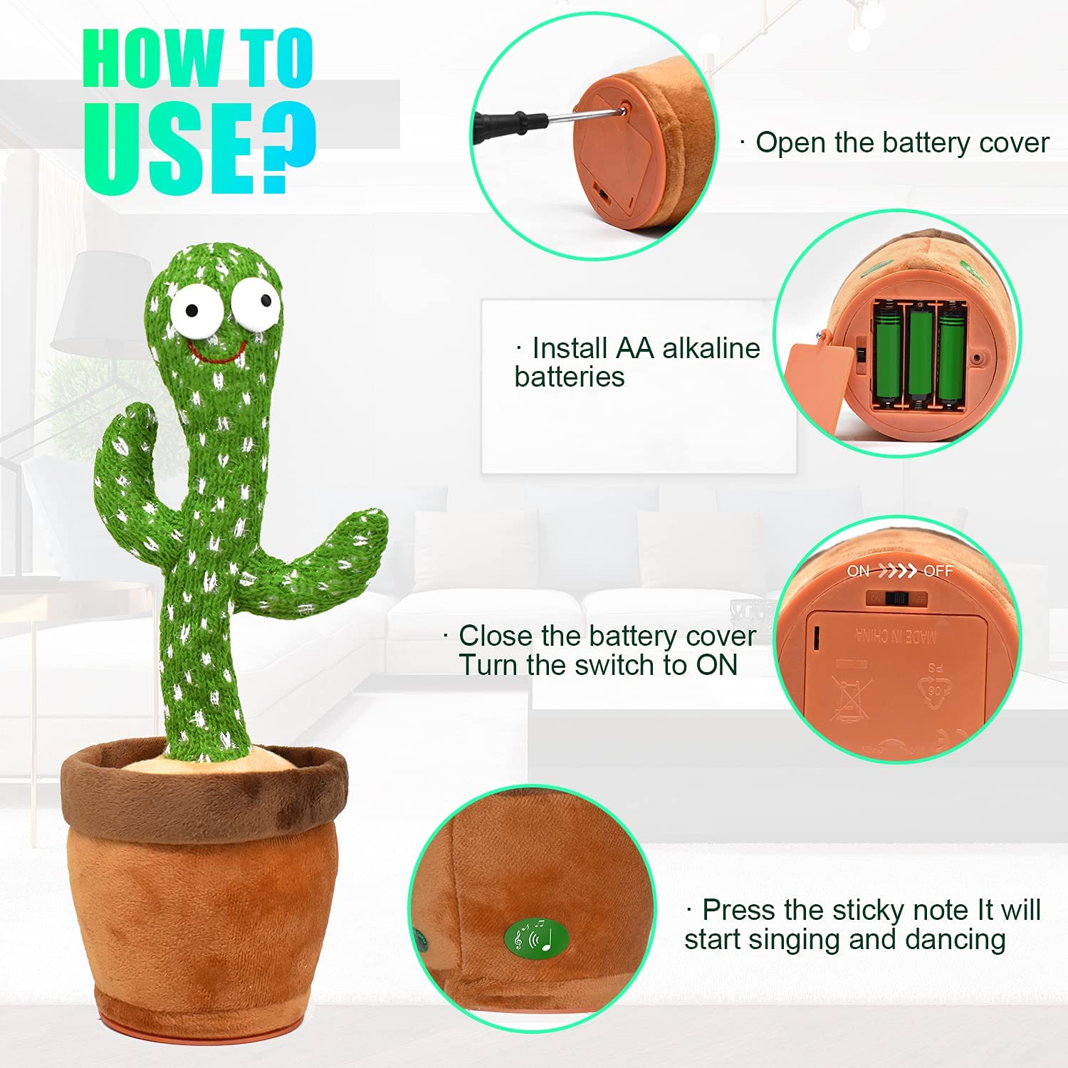 Dancing Cactus Toys. Talking Dancing Cactus Plush Toy Electronic Shake Toys