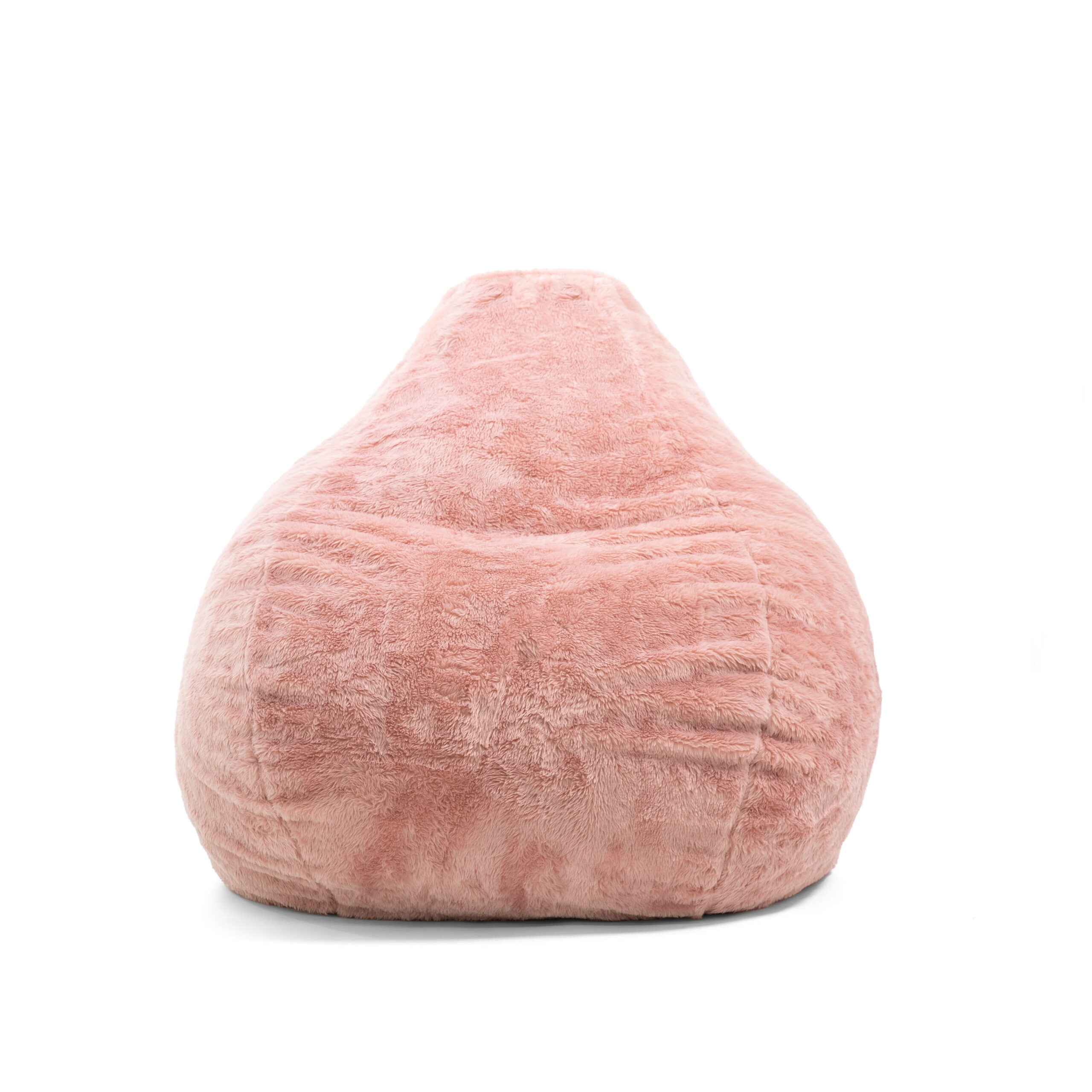 Big Joe Lotus Foam Bean Bag Chair. Short Shag 4ft. Desert Rose