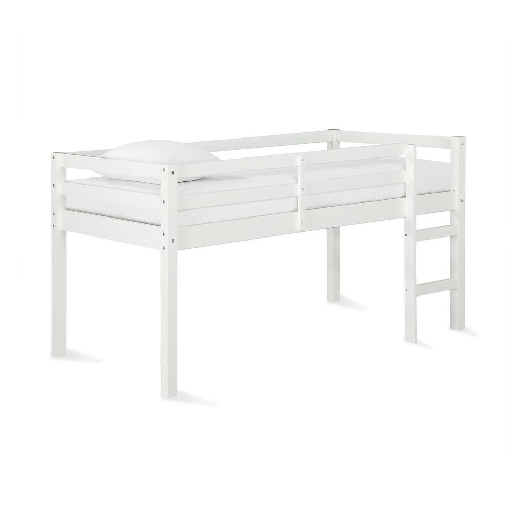 Dorel Living  Anders White Junior Twin Loft Bed