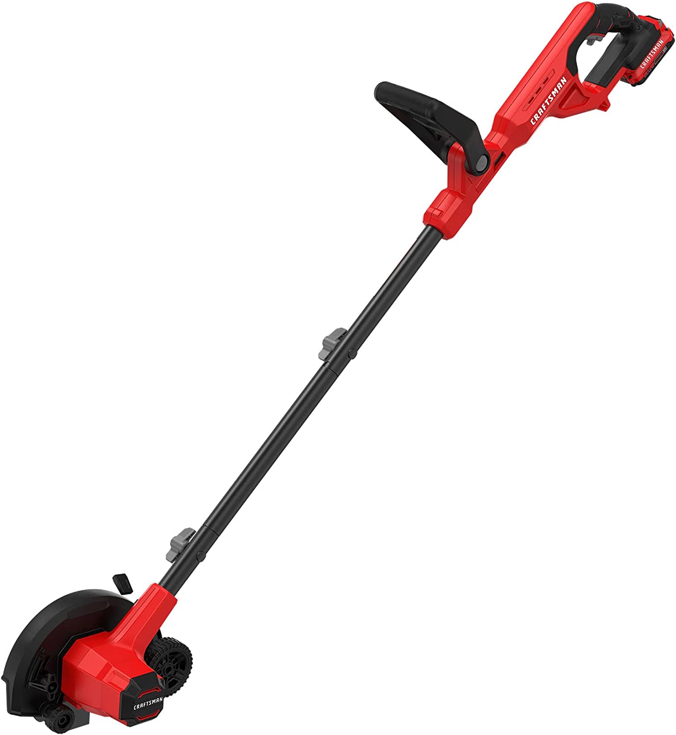 CRAFTSMAN 20V MAX Edger Lawn Tool. Cordless Lawn Edger with Battery & Charger Included (CMCED400D1). Red