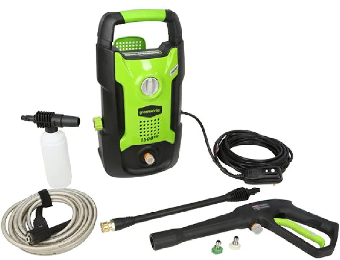 Greenworks 1600 Psi (1.2 GPM) Electric Pressure Washer Great for Cars. Patios. Driveways