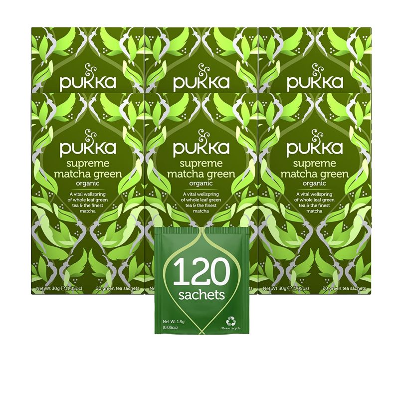 Pukka Supreme Matcha Green. Organic Herbal Green Tea. 20 Count. Pack of 6