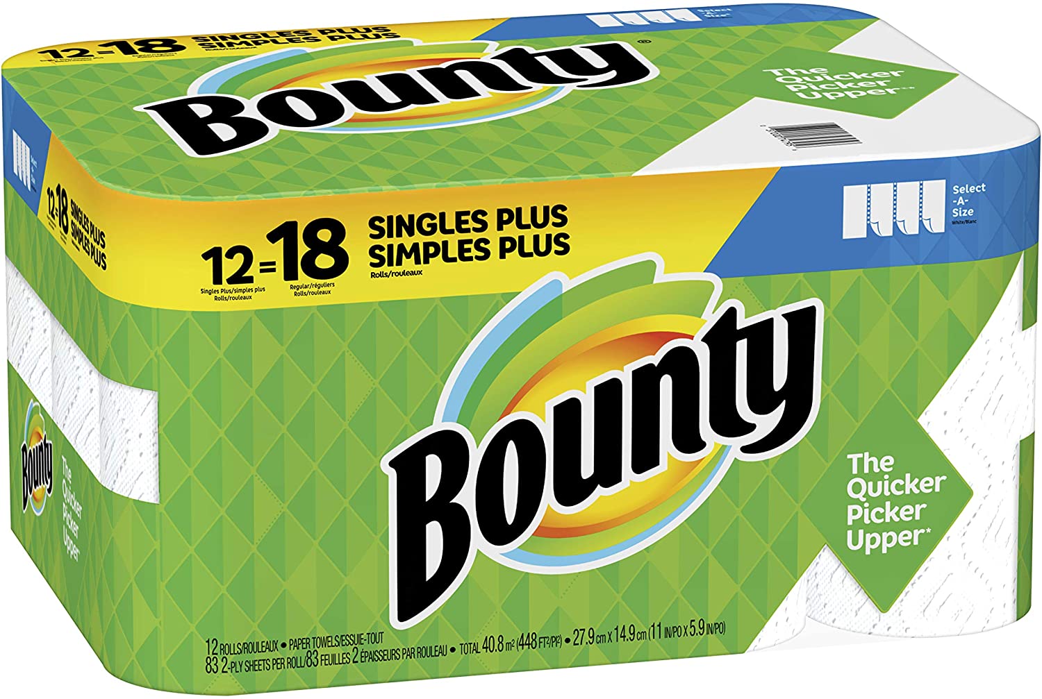 Bounty Select-A-Size Paper Towel. White 996 Count