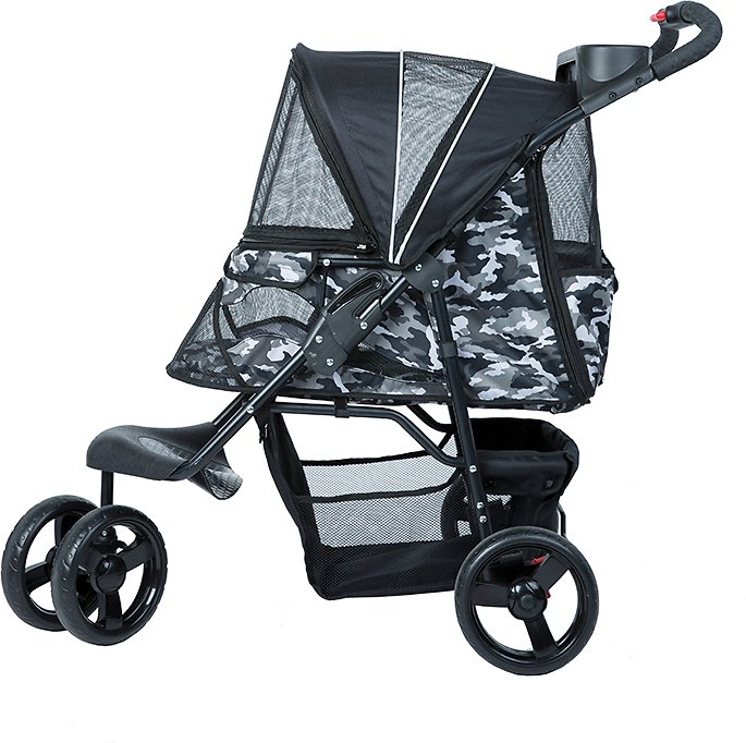 PETIQUE Razzberry Pet Stroller. Black Camo. One Size
