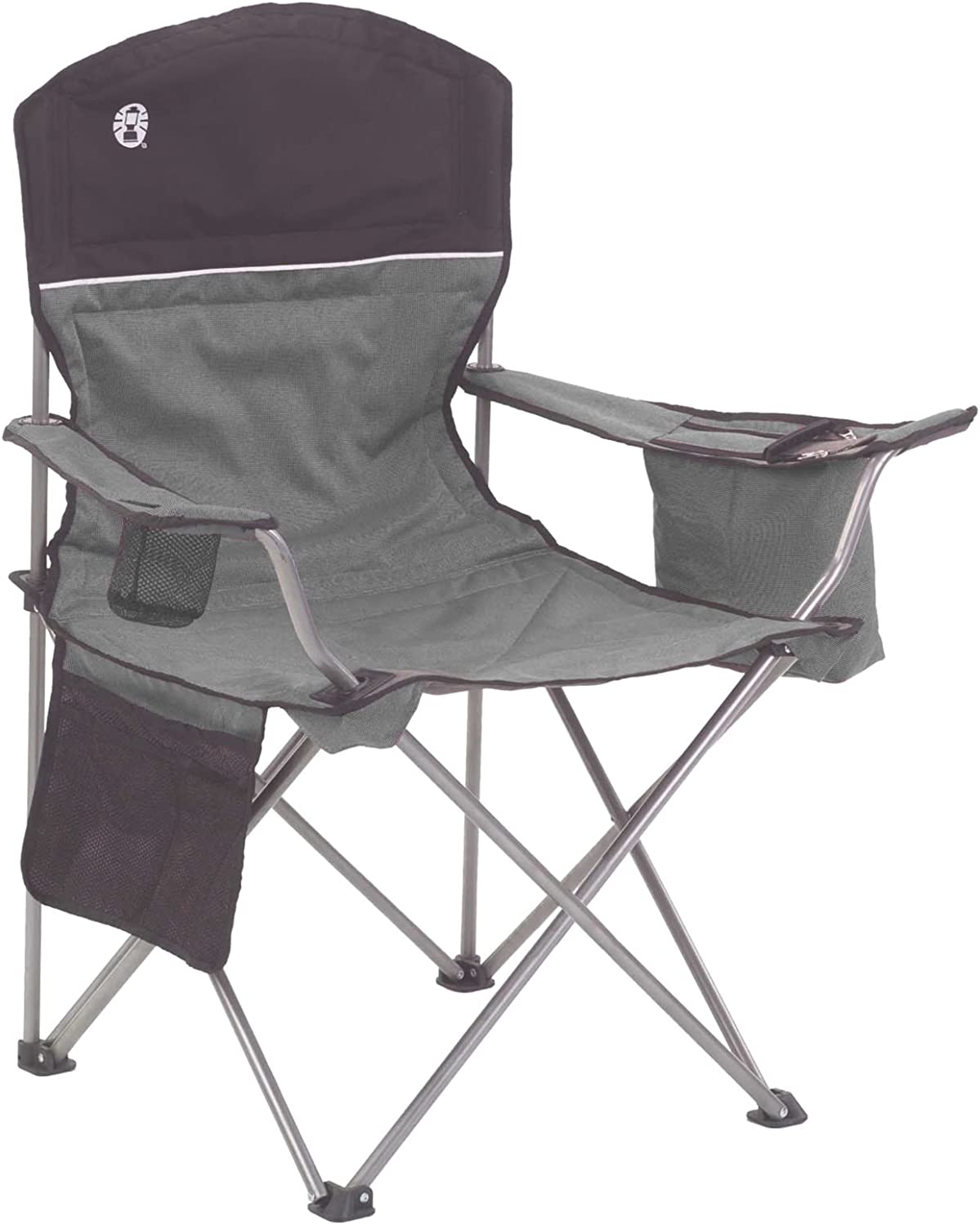 Coleman Camping Chair with Built-in 4 Can Cooler. Grey/Black