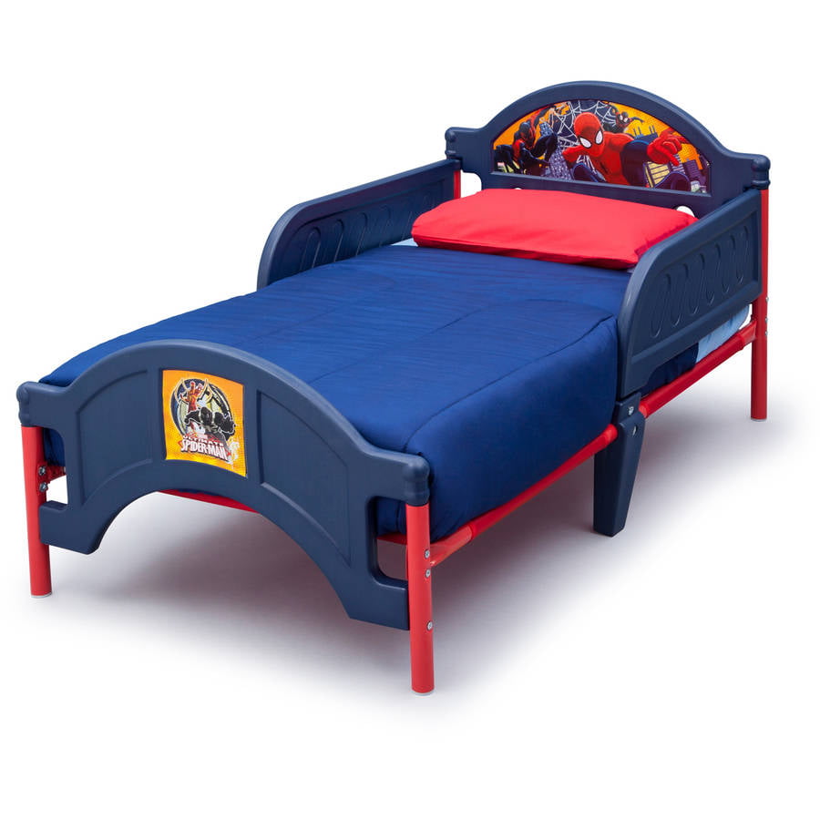 Delta Children Marvel Spider-Man Plastic Toddler Bed. Blue (Mattress sold separately)