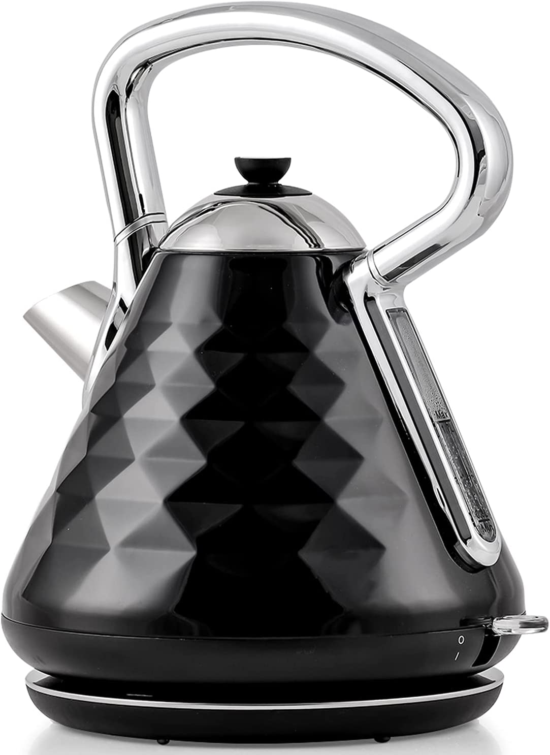 OVENTE KS755B Cleo Collection 7.1-Cup Black Electric Kettle with Boil-Dry Protection and Auto Shut-Off