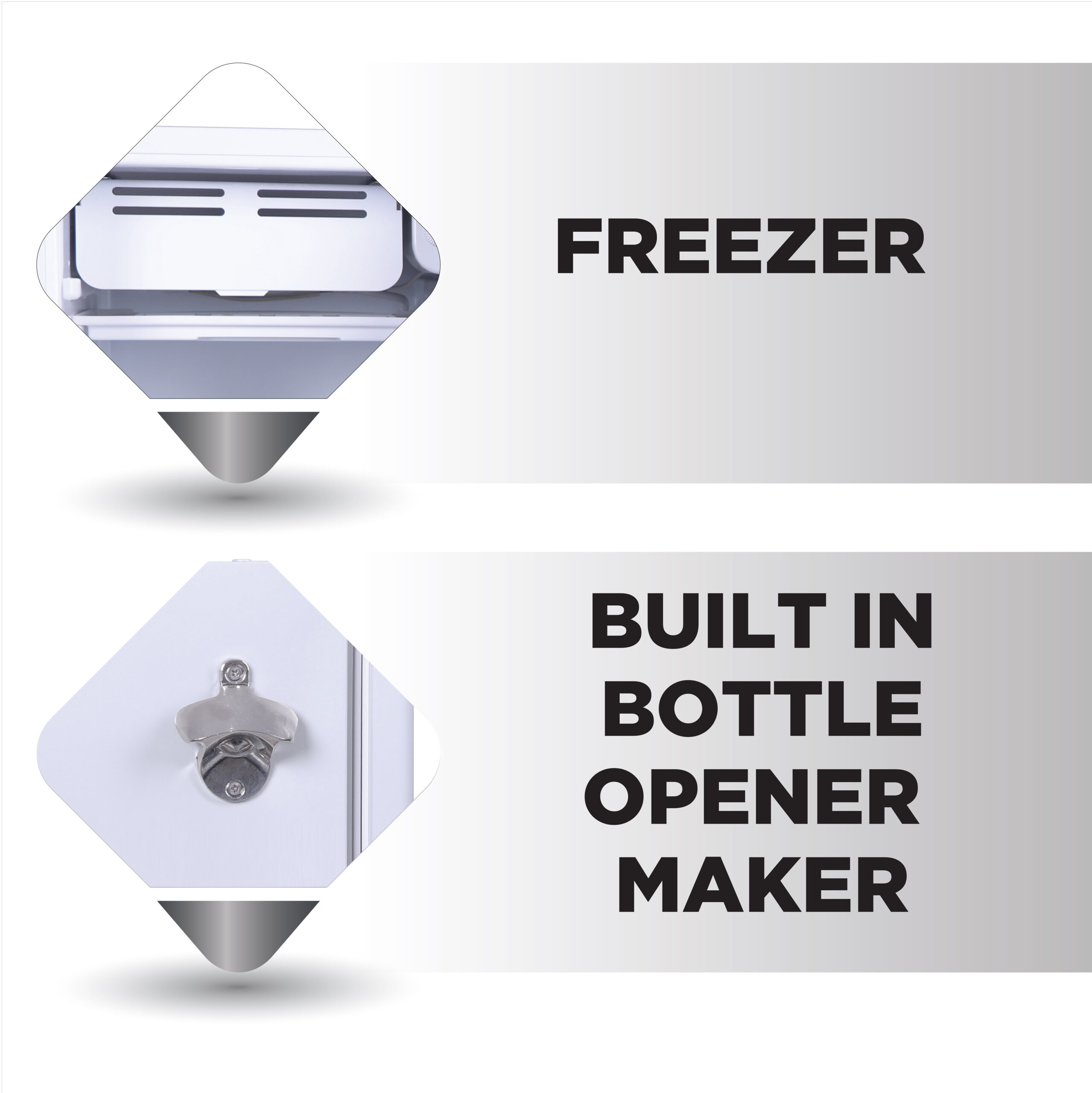 Frigidaire 3.2 Cu. ft. Retro Compact Refrigerator with Side Bottle Opener EFR376. Moonbeam