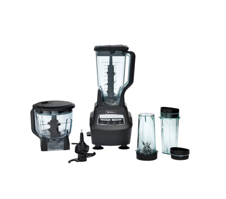 NINJA BL770 Mega Kitchen System 72 oz. 5-Speed Black Blender and Food Processor with Travel Cups