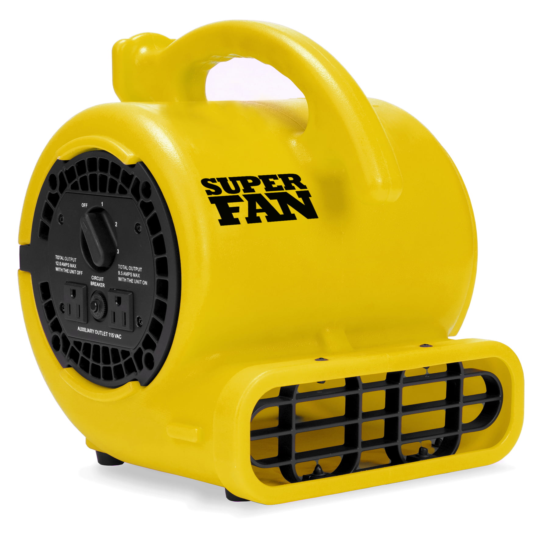Soleaire Super Fan Home Personal Portable High Velocity Floor Fan. Yellow