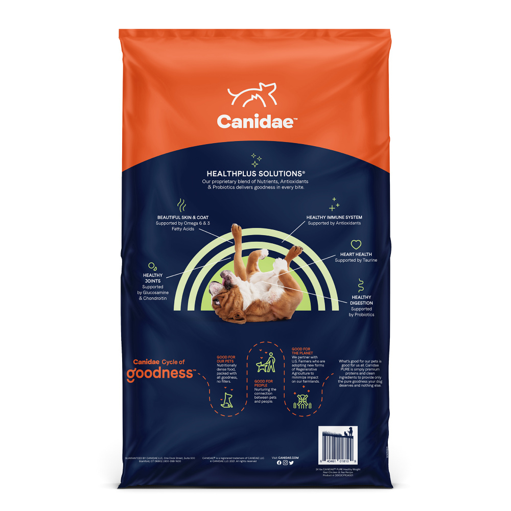 Canidae Grain Free PURE Healthy Weight Chicken & Pea Recipe Dry Dog Food  12-lb