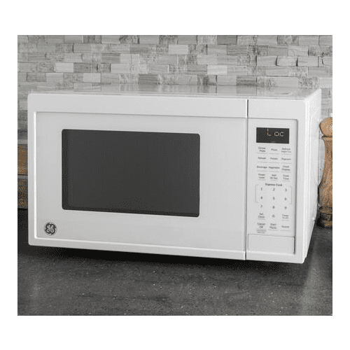 GE® 0.9 Cubic Foot Capacity Countertop Microwave Oven. White. JES1095DMWW