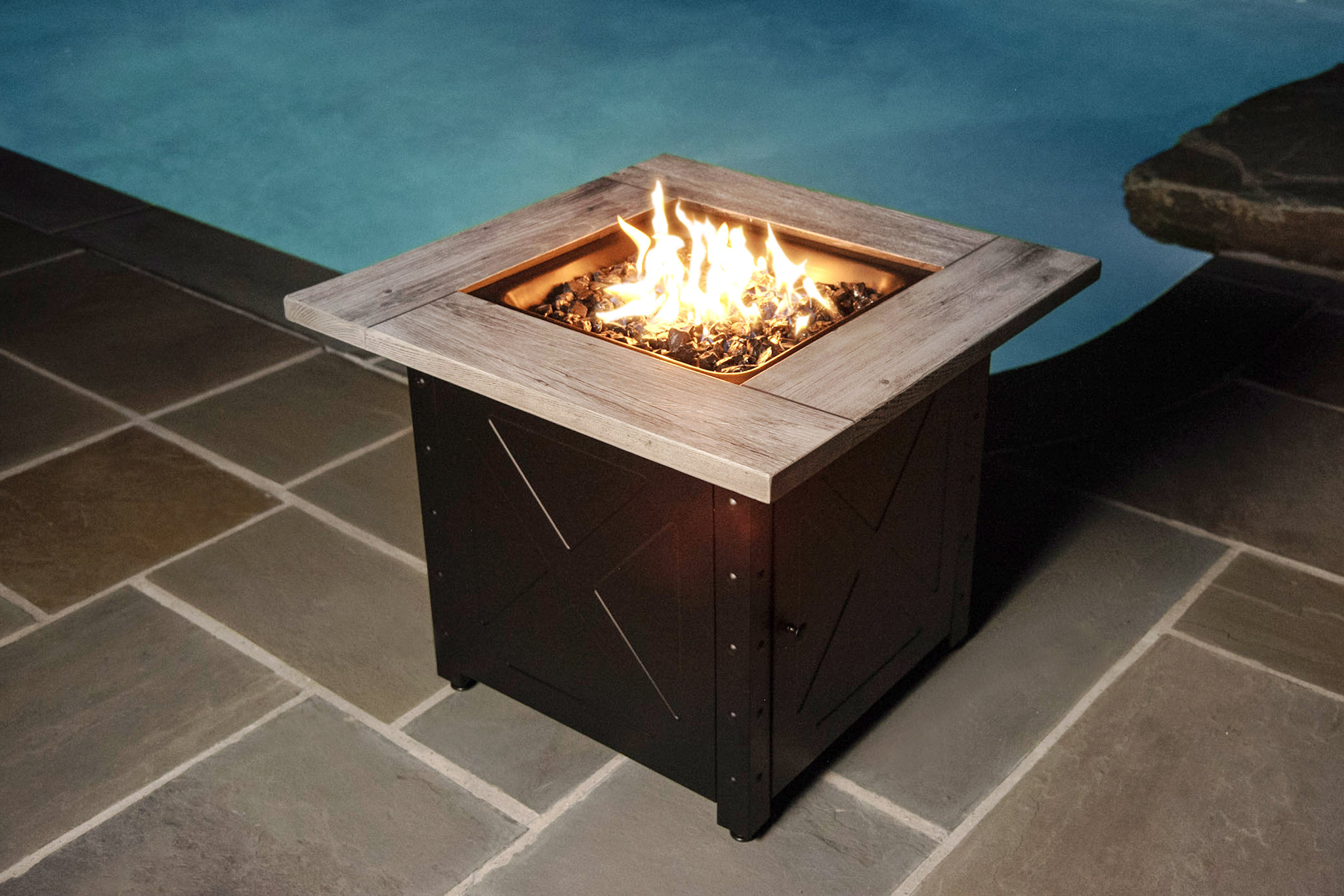 Mason Steel Propane Gas Fire Pit