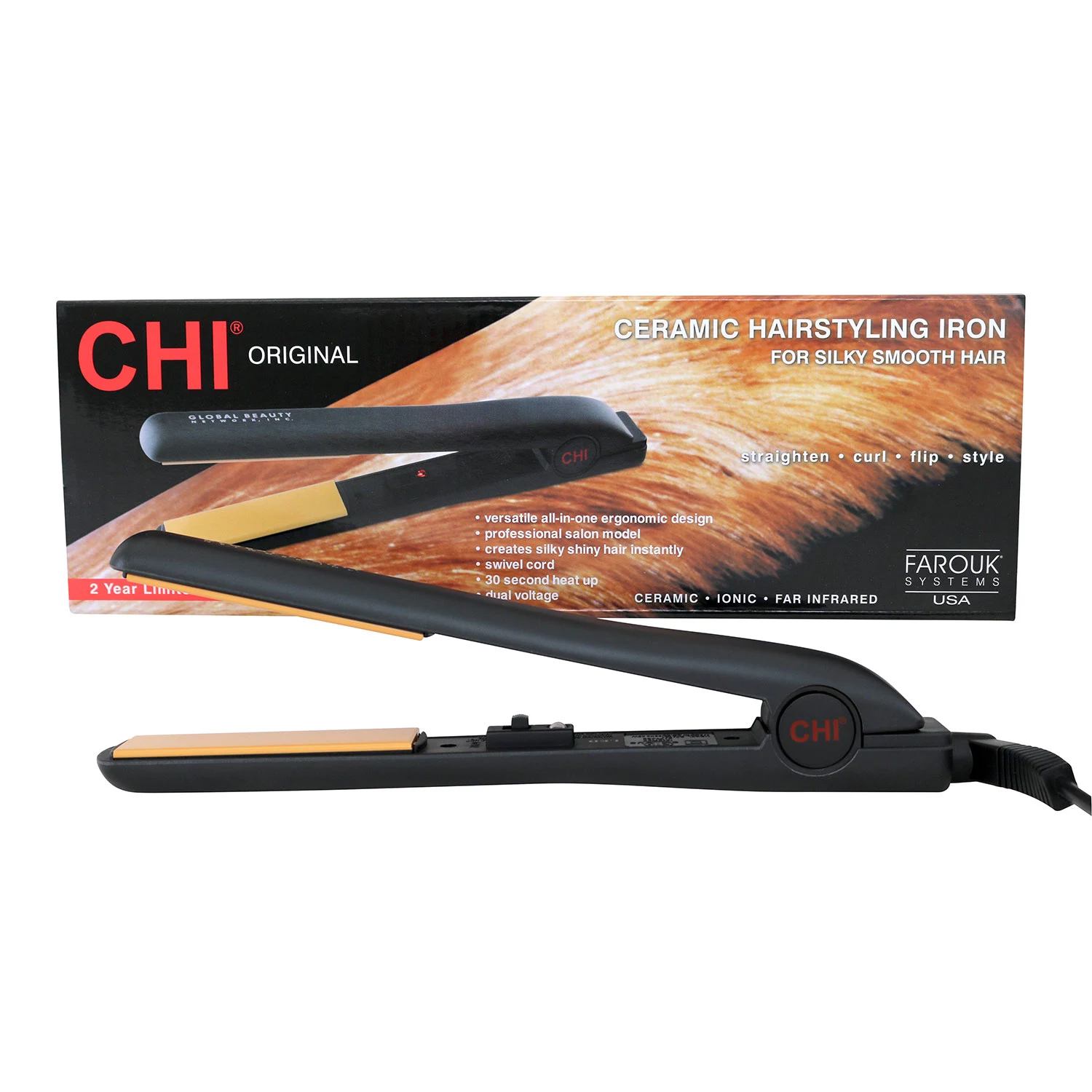 CHI Original Ceramic Hairstyling Iron. 1″