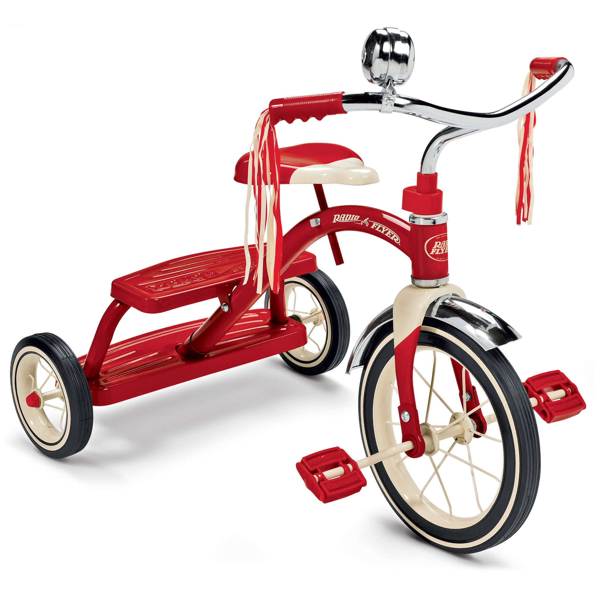 Radio Flyer. Classic Red Dual Deck Tricycle. 12″ Front Wheel. Red