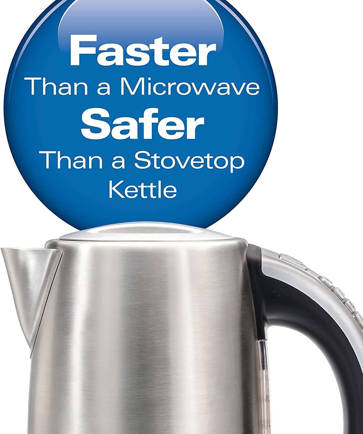 Hamilton Beach 41020R 1.7 Liter Variable Temperature Electric Kettle for Tea and Hot Water. Cordless. Keep Warm. LED Indicator. Auto-Shutoff and Boil-Dry Protection. Stainless Steel