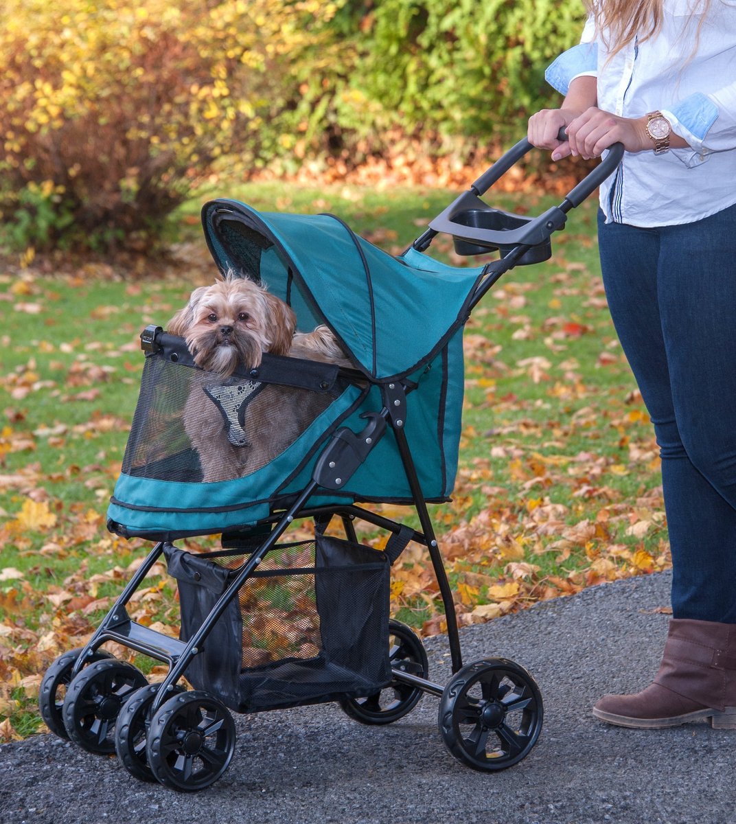 Pet Gear No-Zip Happy Trails Lite Pet Stroller. Pine Green