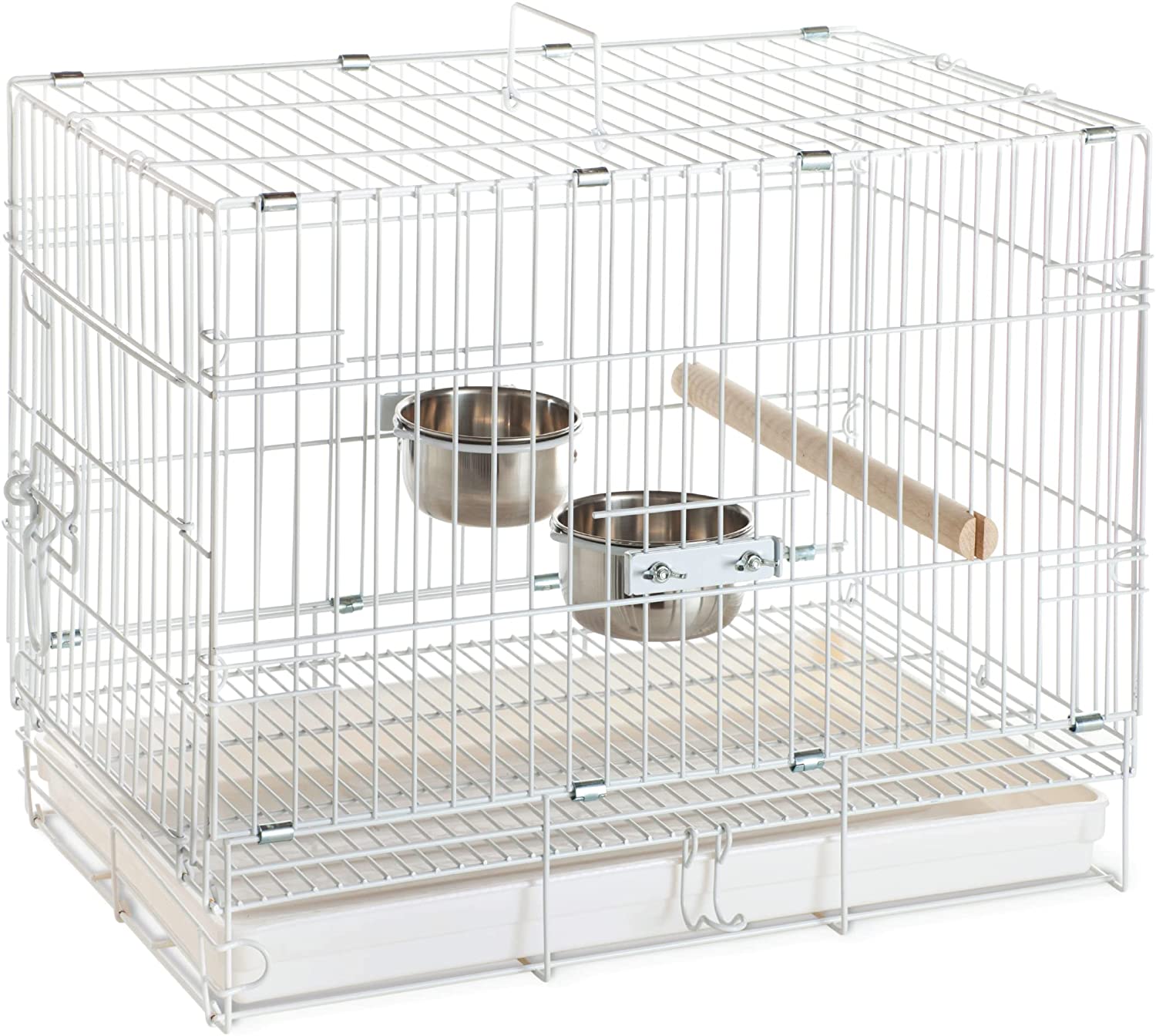 Prevue Hendryx Travel Bird Cage 1305 White. 20-Inch by 12-1/2-Inch by 15-1/2-Inch