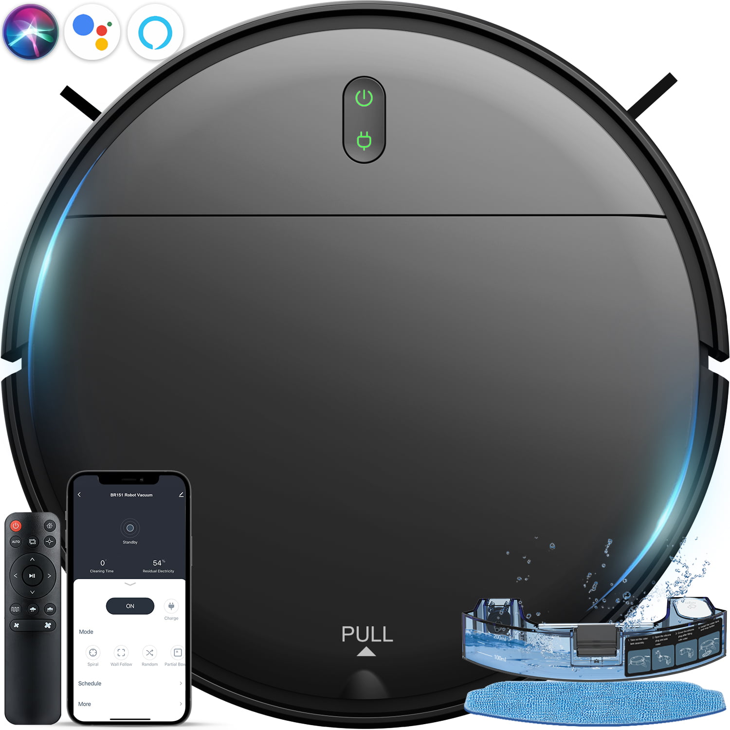 ONSON Robot Vacuum Cleaner. 2 in 1 Mop Combo for Pet Hair. Voice Control and Connect Alexa