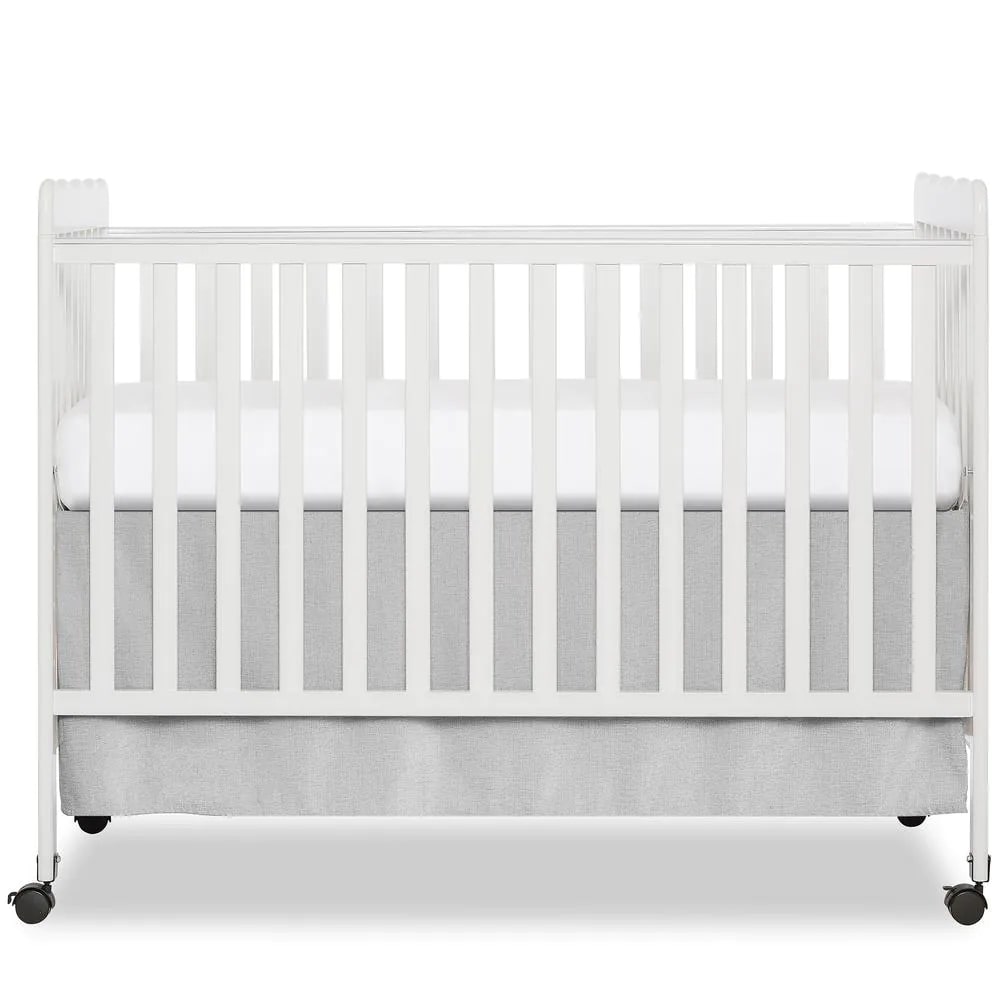 Dream On Me Carson Classic White 3-in-1 convertible Crib. Steel Grey
