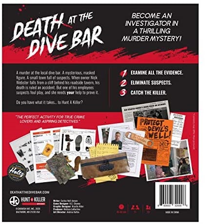 Hunt A Killer Mystery Game Death at The Dive Bar Murder . Age 14+