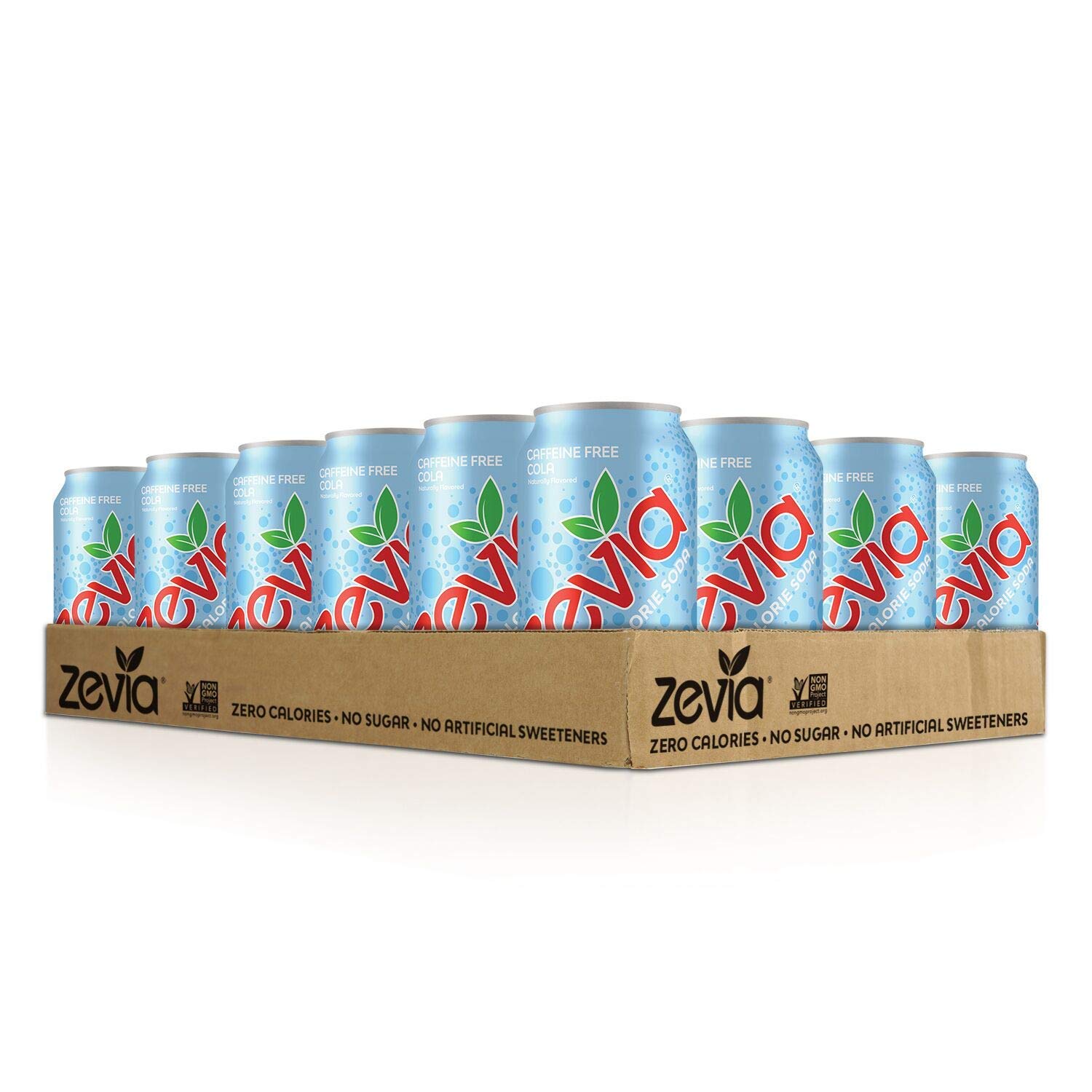 Zevia Zero Calorie Soda. Caffeine Free Cola. 12 Ounce Cans (Pack of 24)