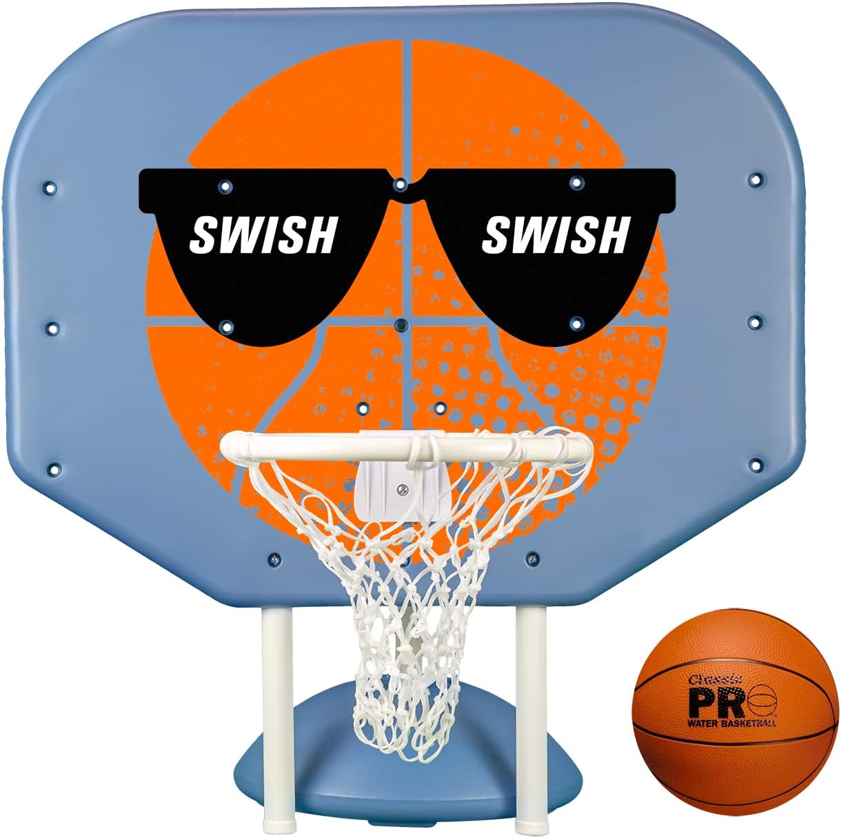 Poolmaster Pro Rebounder Poolside Basketball Game. Swish Swish. Orange